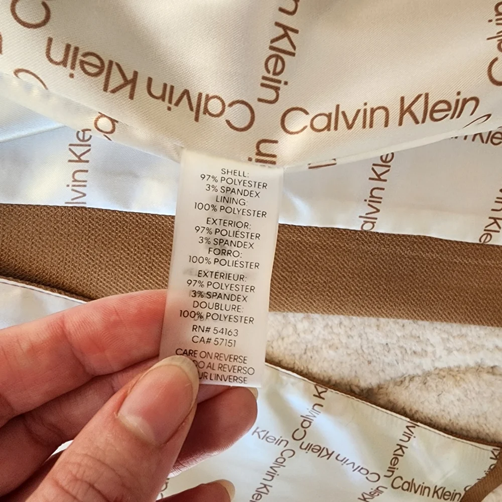 Calvin Klein Long Roll-Tab Sleeve Open Front Jacket EUC - Picture 6 of 9